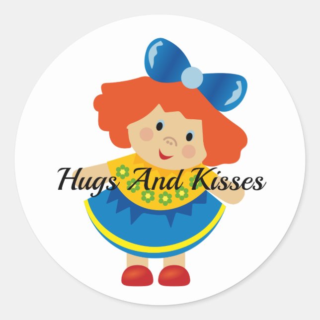 Hugs and Kisses Doll Sticker (Vorderseite)