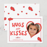 Hugs and Kisses Valentine's Day Custom Foto