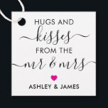 Hugs and Kisses von Herrn und Frau Tag, Fuchsia Geschenkanhänger<br><div class="desc">Das sind die perfekten kleinen Geschenkanhänger. Sie können sowohl den Vor- als auch den Rücktext anpassen,  als auch die Farben ändern.</div>