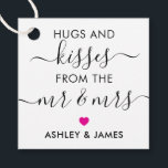 Hugs and Kisses von Herrn und Frau Tag, Fuchsia Geschenkanhänger<br><div class="desc">Das sind die perfekten kleinen Geschenkanhänger. Sie können sowohl den Vor- als auch den Rücktext anpassen,  als auch die Farben ändern.</div>