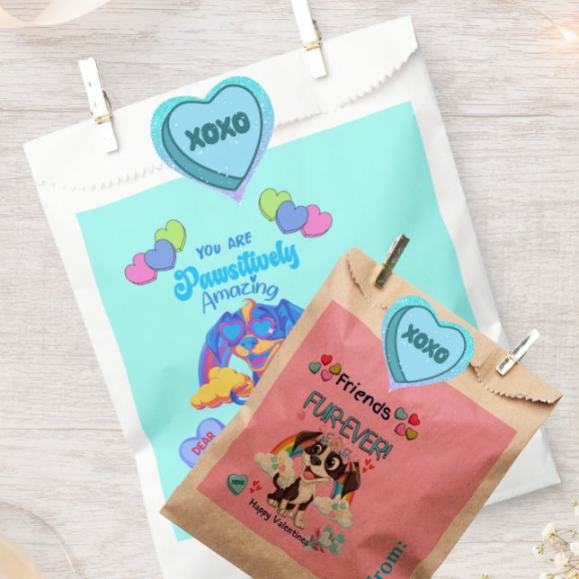 Hugs and Kisses XOXO Herz-Aufkleber (Perfect fun way to close your goody bags.)