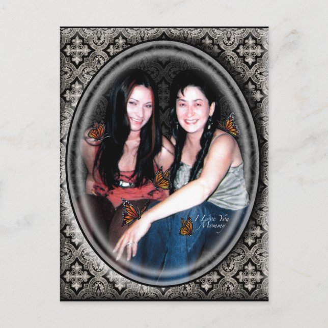 Hugs and Wishs of Butterfly Kisses Postkarte (Vorderseite)