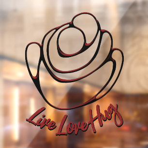 Hugs Decal Personalisiert Liebe Hugs Window Clying Fensteraufkleber