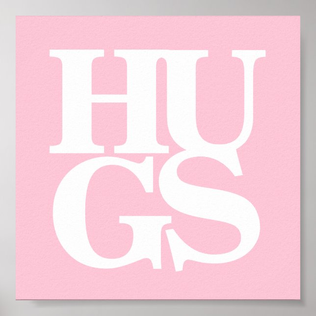 Hugs Grafik Girls Kinderzimmer Wandkunst Poster (Vorne)