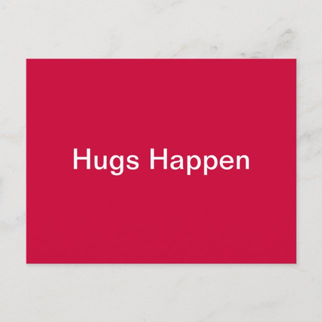 Hugs Happen Postkarte (Vorderseite)