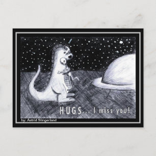 HUGS... Ich vermisse dich Postkarte