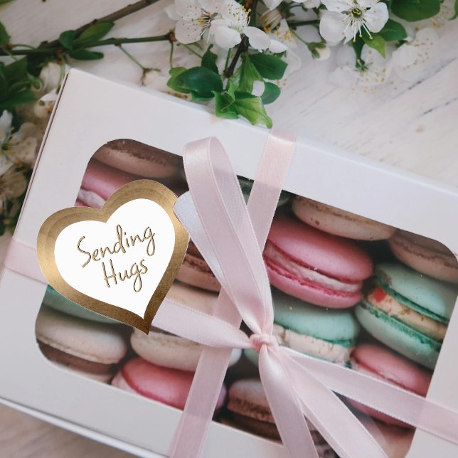 Hugs Iridescent Bronze Heart schicken Herz-Aufkleber (Von Creator hochgeladen)