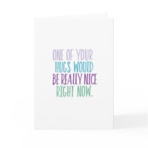 Hugs jetzt gerade Karte