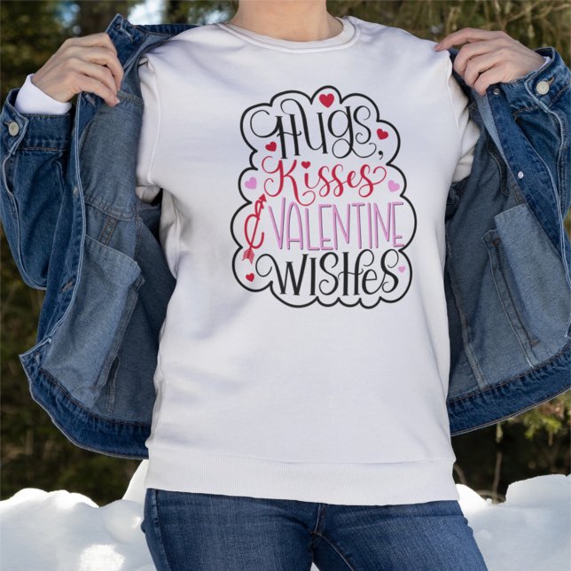 Hugs, kisses and Valentine Wishes, Hearts, Love 2  Sweatshirt (Von Creator hochgeladen)