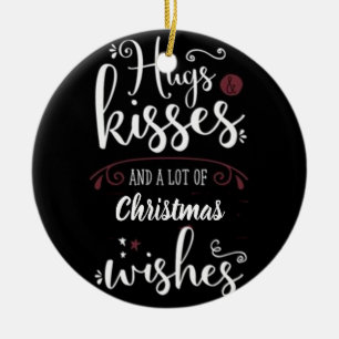 ***HUGS KISSES CHRISTMAS*** CHRISTMAS ORNATION KERAMIK ORNAMENT