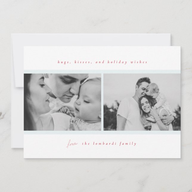 Hugs, Kisses, Holiday Wishs Ankündigung (Vorderseite)