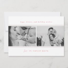 Hugs, Kisses, Holiday Wishs Red Ankündigung