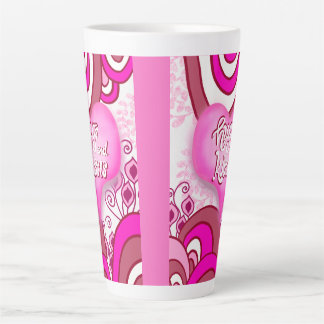 Hugs & Kisses Retro Heart Latte Mug Milchtasse