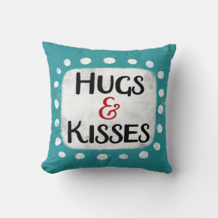 Hugs & Kisses Throw Pillow Kissen