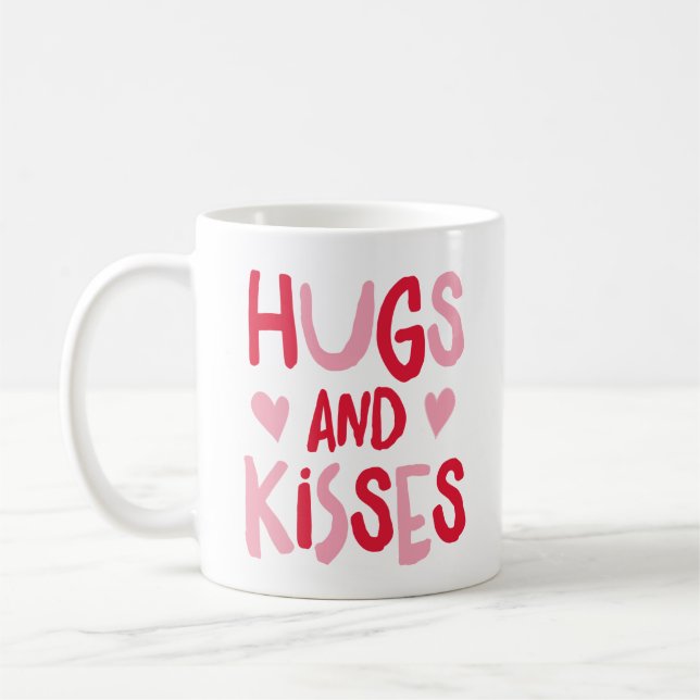 Hugs & Kisses | Valentinstag-Tasse Tasse (Links)
