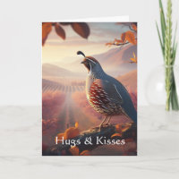 Hugs & Kisses von einem, der Sie vermisst Quail