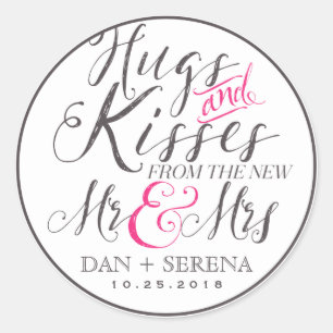 Hugs Kisses von Gastgeschenk Hochzeit Sticker