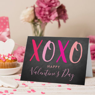 Hugs & Kisses (XOXO) Moderner Valentinstag Feiertagskarte