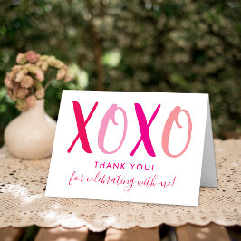 Hugs & Kisses (XOXO) Valentine's Day Bridal Shower Feiertagskarte