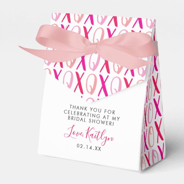 Hugs & Kisses (XOXO) Valentinstag Brautparty Geschenkschachtel (Vorderseite)