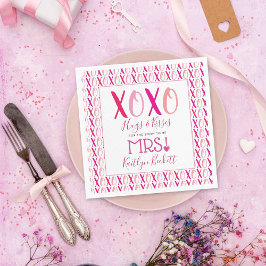 Hugs & Kisses (XOXO) Valentinstag Brautparty Serviette