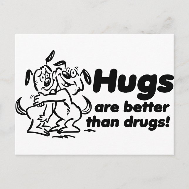 Hugs oder Drogen? Postkarte (Vorderseite)
