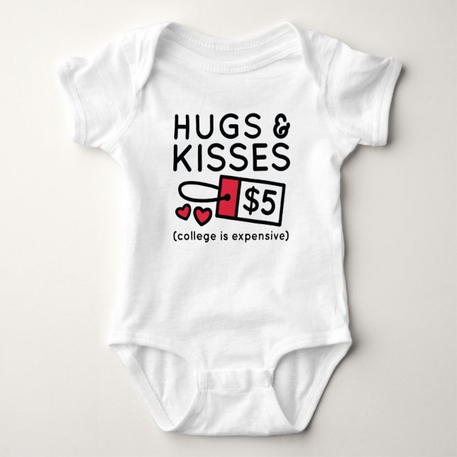 Hugs und Kisses Baby Strampler (Vorderseite)
