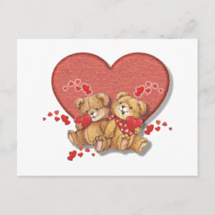 Hugs und Kisses Bears Postkarte