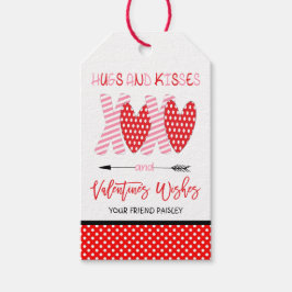 Hugs und Kisses Fvor Tags-Valentines Geschenkanhänger