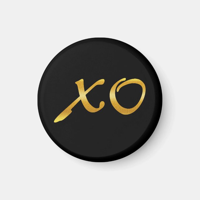 Hugs und Kisses in Gold Magnet (Vorne)