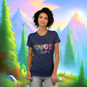 Hugs und Kisses Lässig Moderne Valentinstag Dunkel T-Shirt