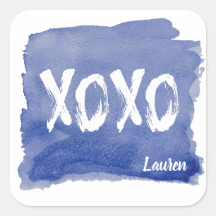 Hugs und Kisses   Personalisierter Aufkleber