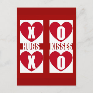 Hugs und Kisses Postkarte
