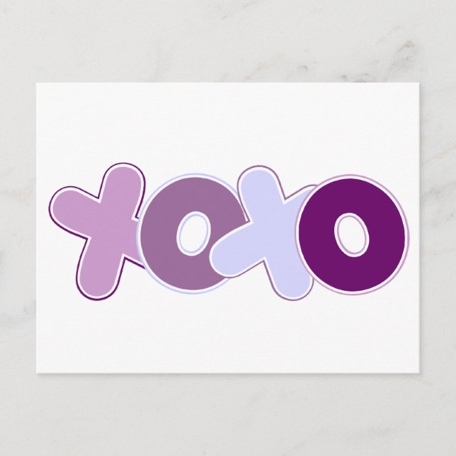 Hugs und Kisses Postkarte (Vorderseite)