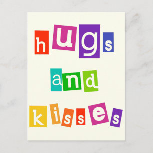Hugs und Kisses Postkarte