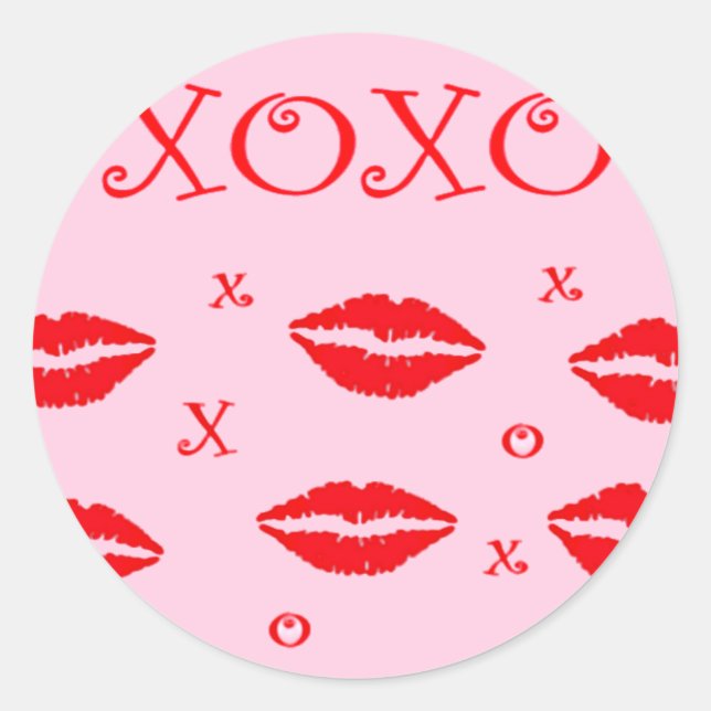 Hugs und Kisses Sticker (Vorderseite)