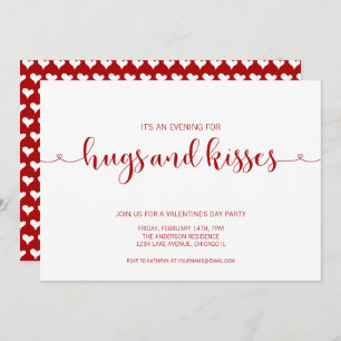 Hugs und Kisses Valentinstag Party Card Einladung