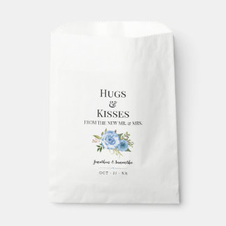 Hugs und Kisses von der neuen Frau Blauer Blumenho Geschenktütchen
