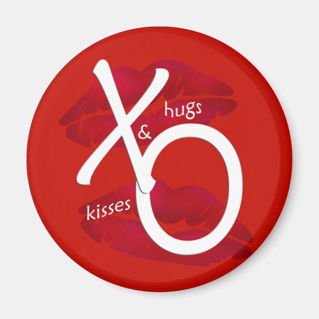Hugs und Kisses XO Kiss Magnet (Vorne)