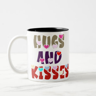 Hugs und Kisses Zweifarbige Tasse