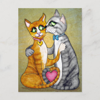 Hugs und Küsse für Liebste Postkarte