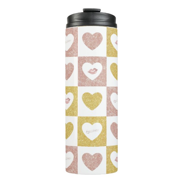 Hugs und Küsse Thermosbecher (Vorderseite)