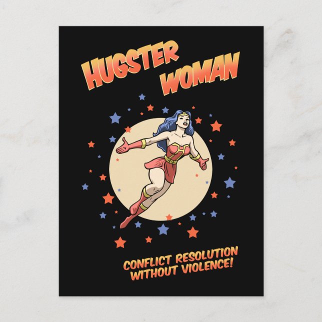 Hugster Woman Postkarte (Vorderseite)