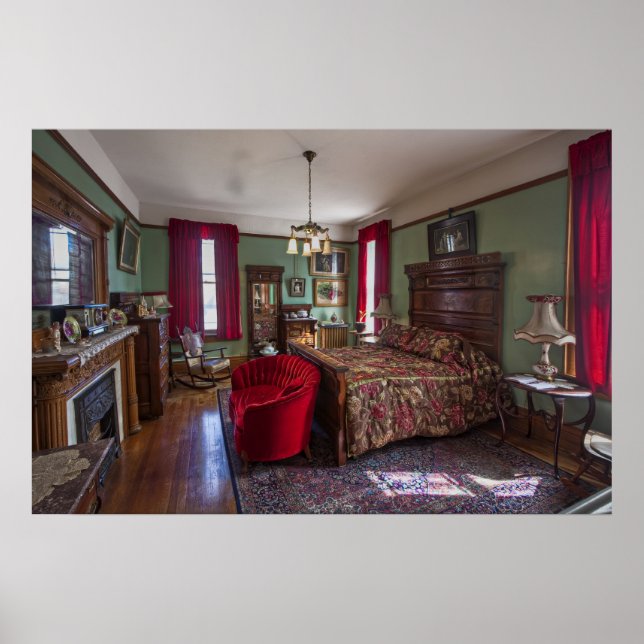 Huguette Clarks Schlafzimmer — Butte Montana Poster (Vorne)