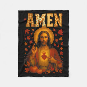 Hugvyn Amen Fall Jesus Christliche Bibelverse Als Fleecedecke