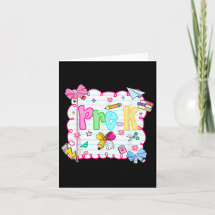 Hugvyn Back to School_ Pre-k Preschool Preppy Teac Karte