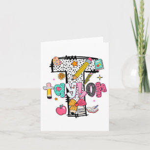 Hugvyn Back to School Taylor Name Fifth Grade Teac Karte