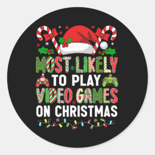 Hugvyn Christmas ist am ehesten ein Video Games G Runder Aufkleber