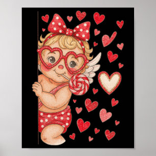 Hugvyn Cupid Lutscher Valentinstag Kokette Herzen Poster