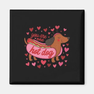 Hugvyn Du bist ein heißer Hund Valentinstag Dachsh Magnet